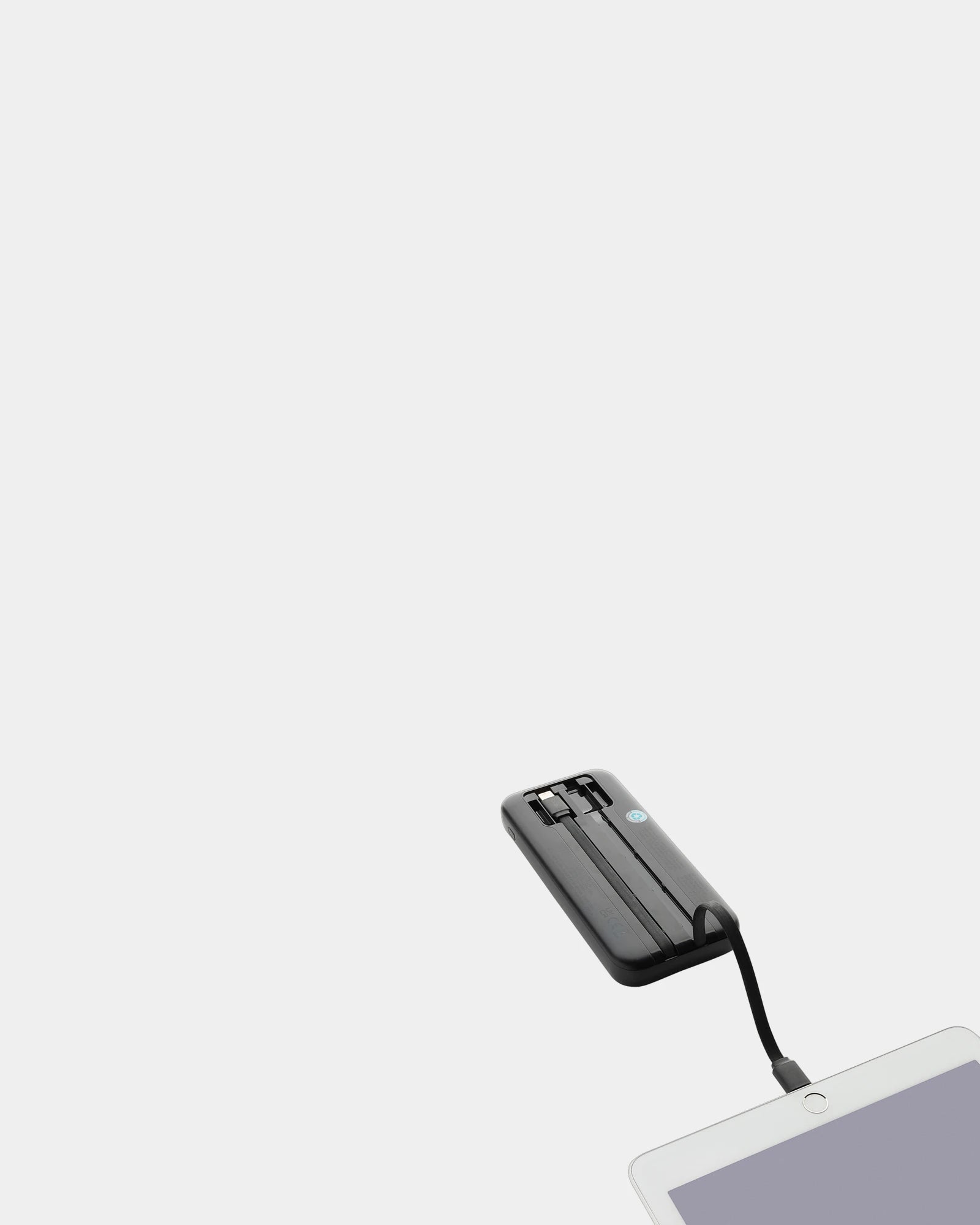 Powerbank 10 000 mAh z plastiku z recyklingu z nadrukiem - 4