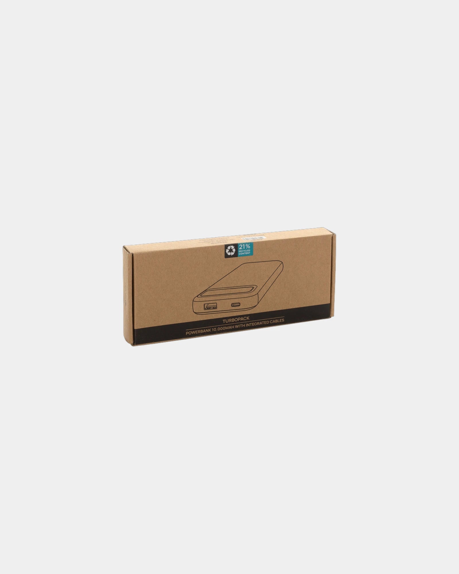 Powerbank 10 000 mAh z plastiku z recyklingu z nadrukiem - 2