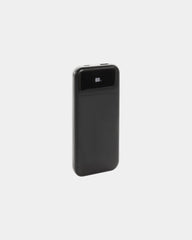 Powerbank 10 000 mAh z plastiku z recyklingu z nadrukiem - Czarny