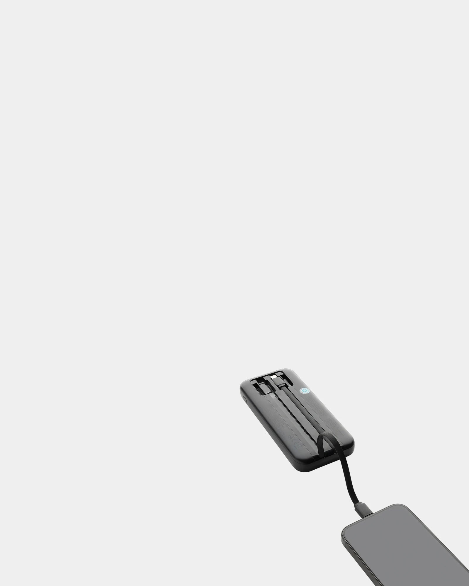 Powerbank 10 000 mAh z plastiku z recyklingu z nadrukiem - 5