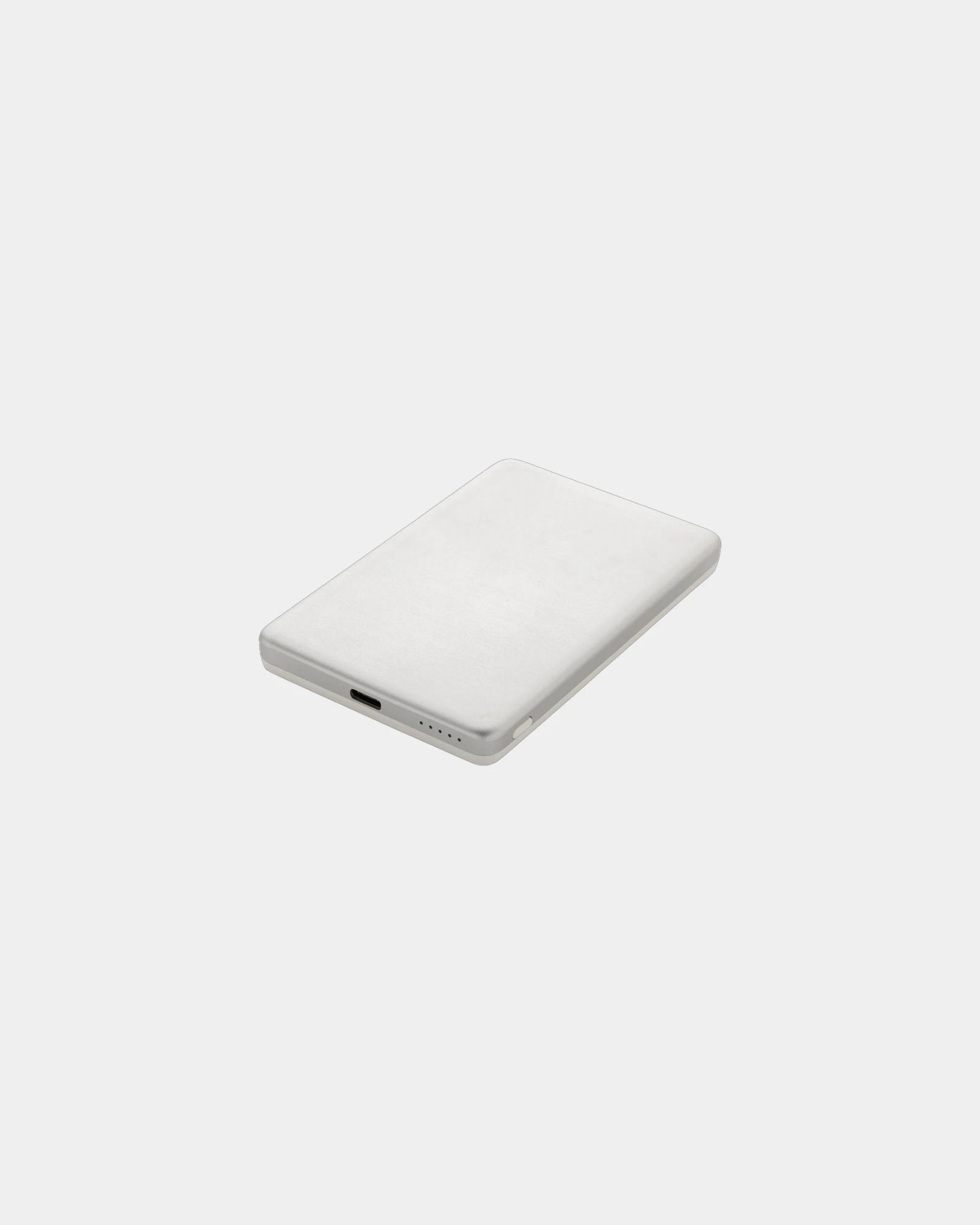 Powerbank z aluminium z recyklingu 5000 mAh z nadrukiem - Srebrny