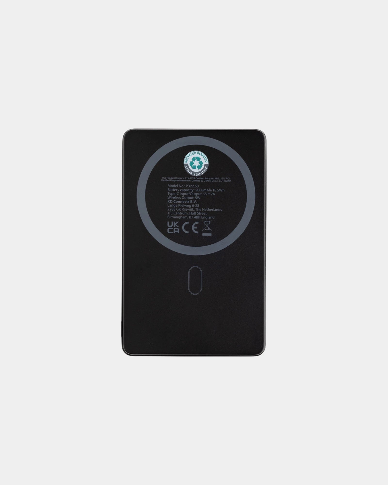 Powerbank z aluminium z recyklingu 5000 mAh z nadrukiem - 4