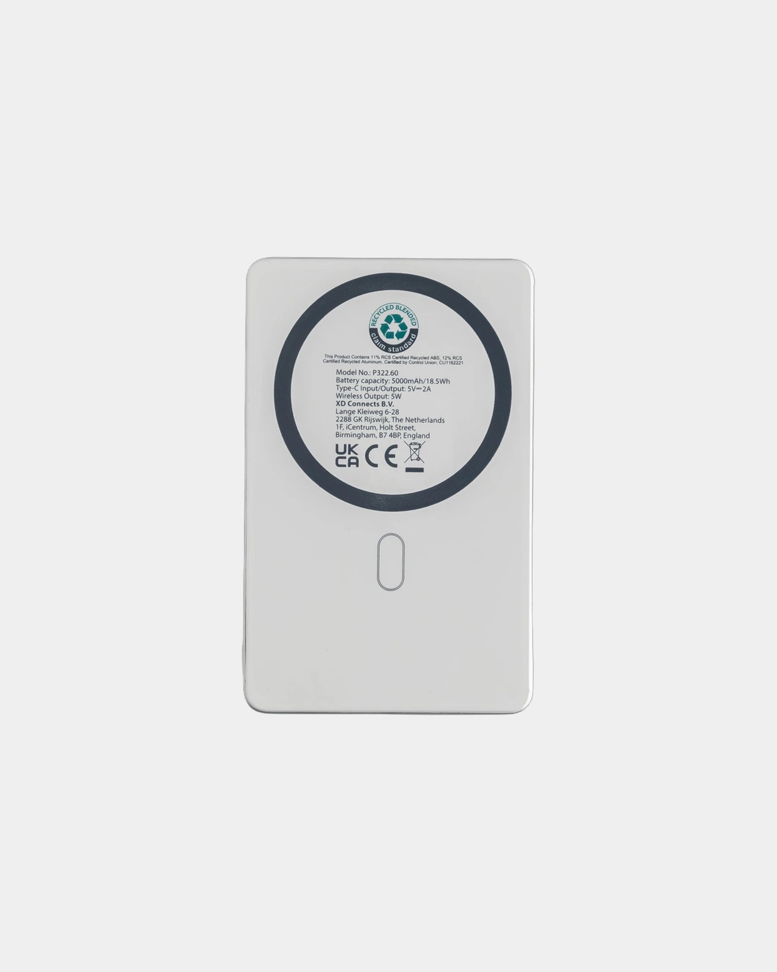 Powerbank z aluminium z recyklingu 5000 mAh z nadrukiem - 12
