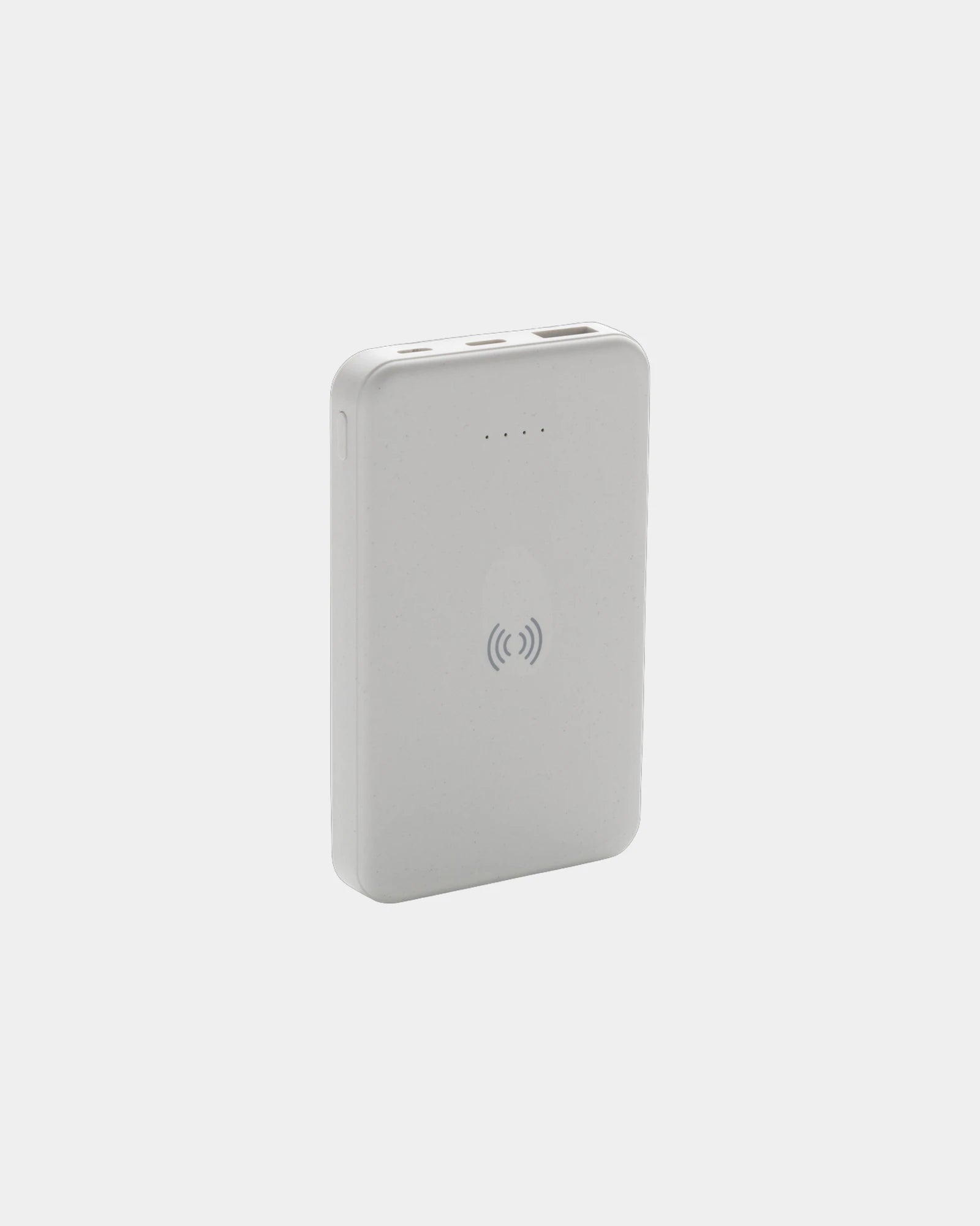 Powerbank 5000 mAh z plastiku z recyklingu z nadrukiem - Biały