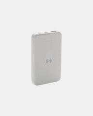 Powerbank 5000 mAh z plastiku z recyklingu z nadrukiem - Biały