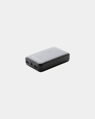 Powerbank 10 000 mAh z plastiku z recyklingu z nadrukiem - Czarny