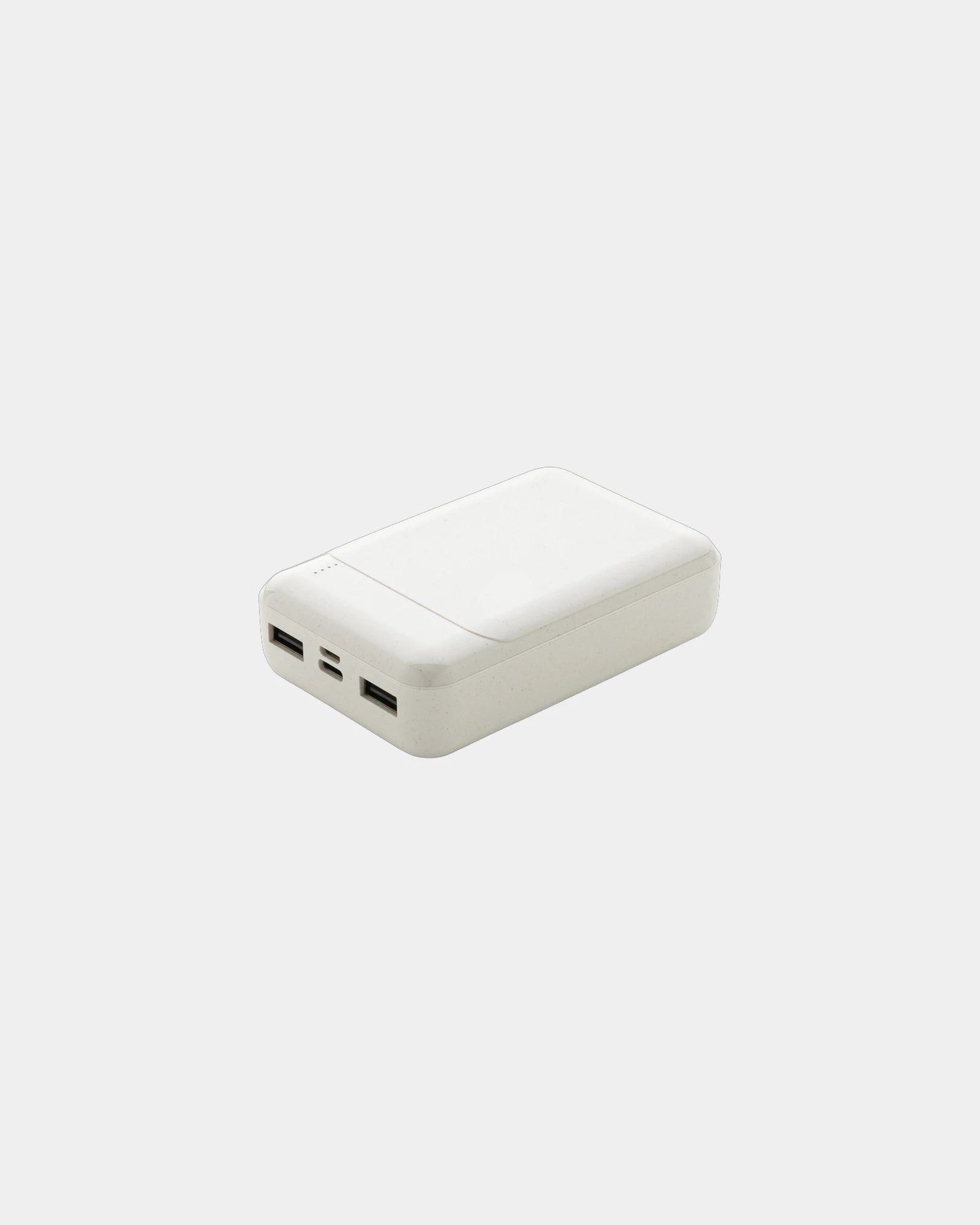 Powerbank 10 000 mAh z plastiku z recyklingu z nadrukiem - Biały