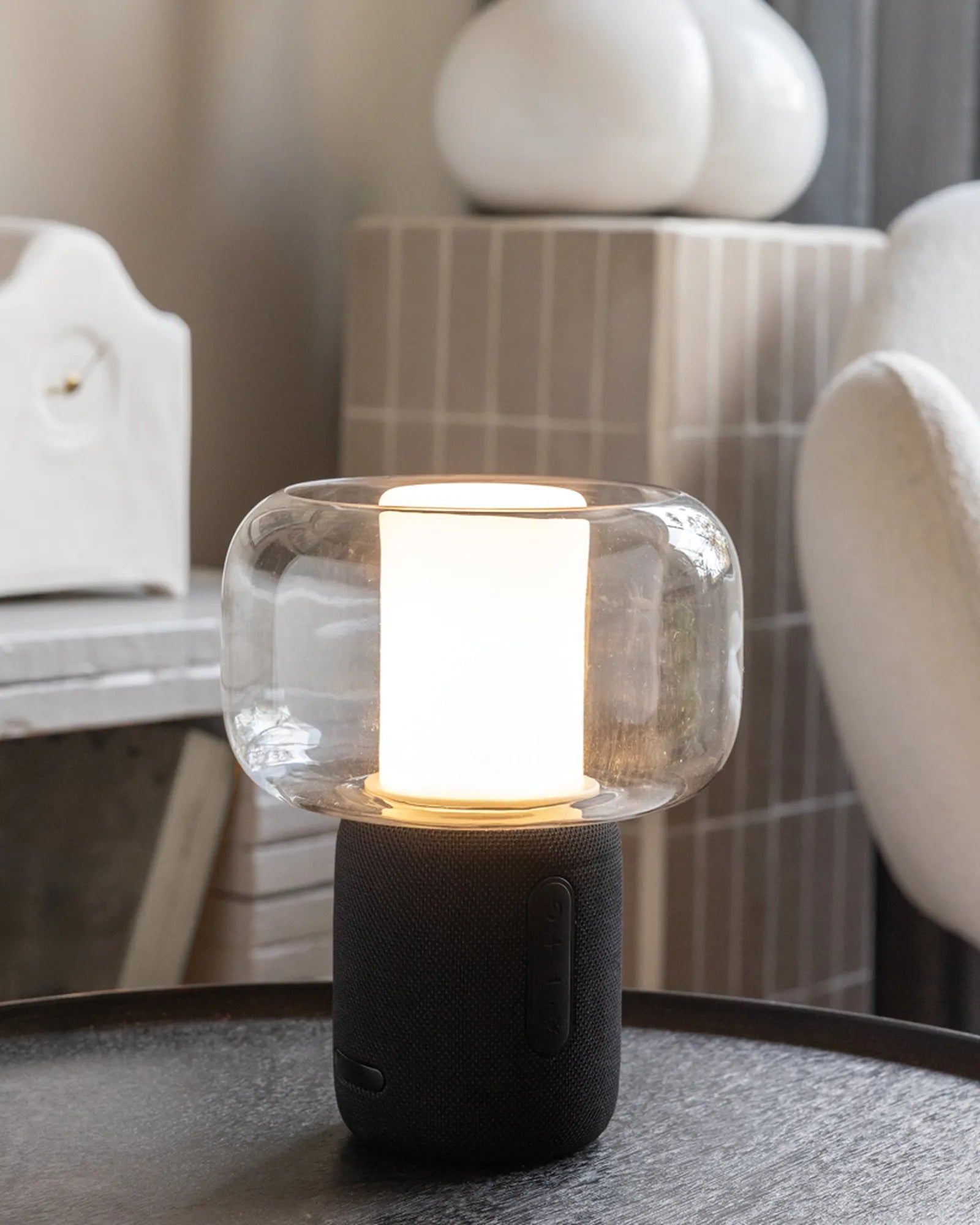 Lampa z głośnikiem 10W z plastiku z recyklingu z nadrukiem - 10