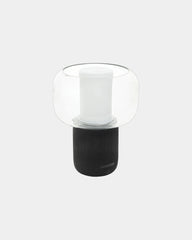 Lampa z głośnikiem 10W z plastiku z recyklingu z nadrukiem - Czarny