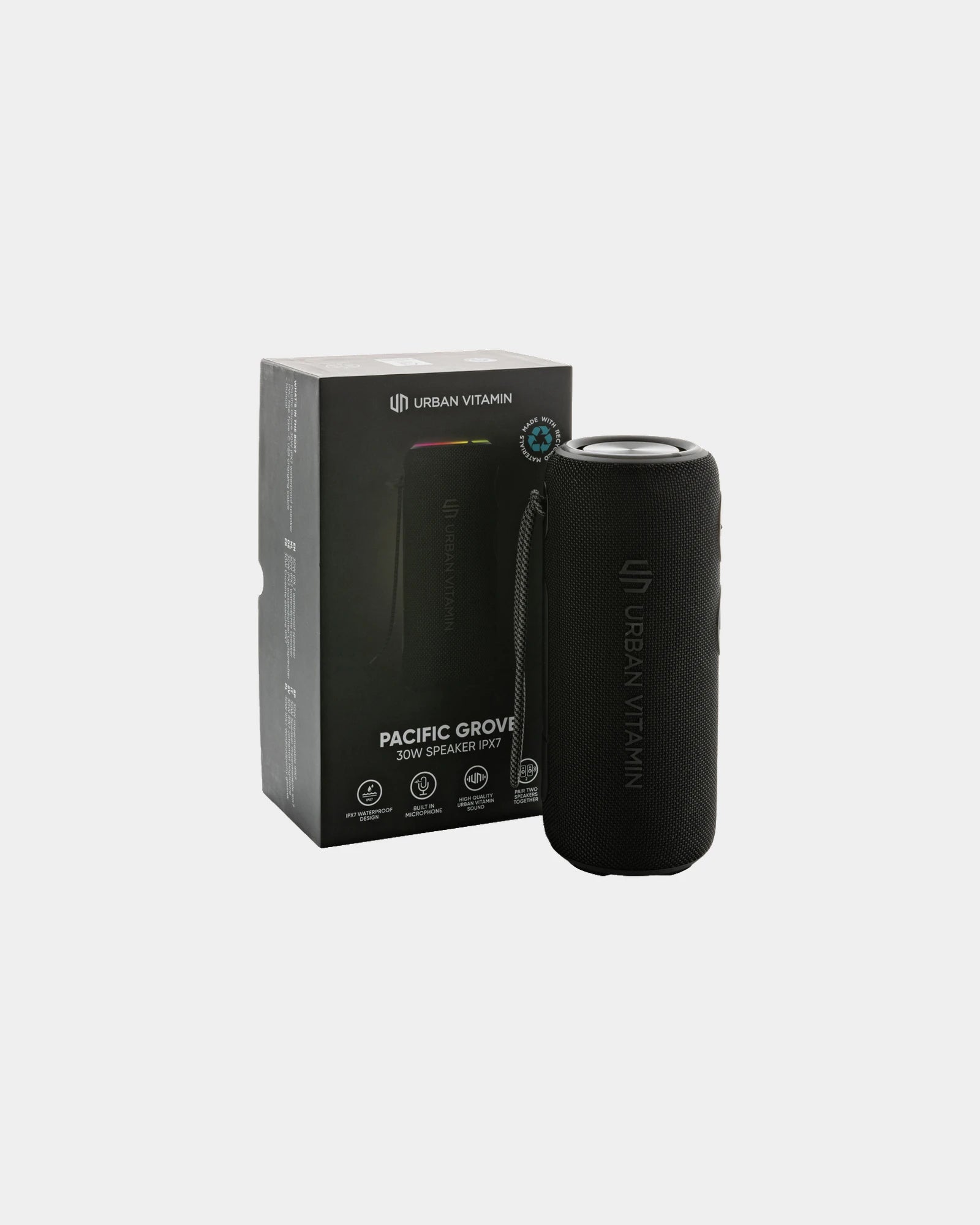 Głośnik 30W z plastiku z recyklingu Urban Vitamin Pacific Grove z grawerem