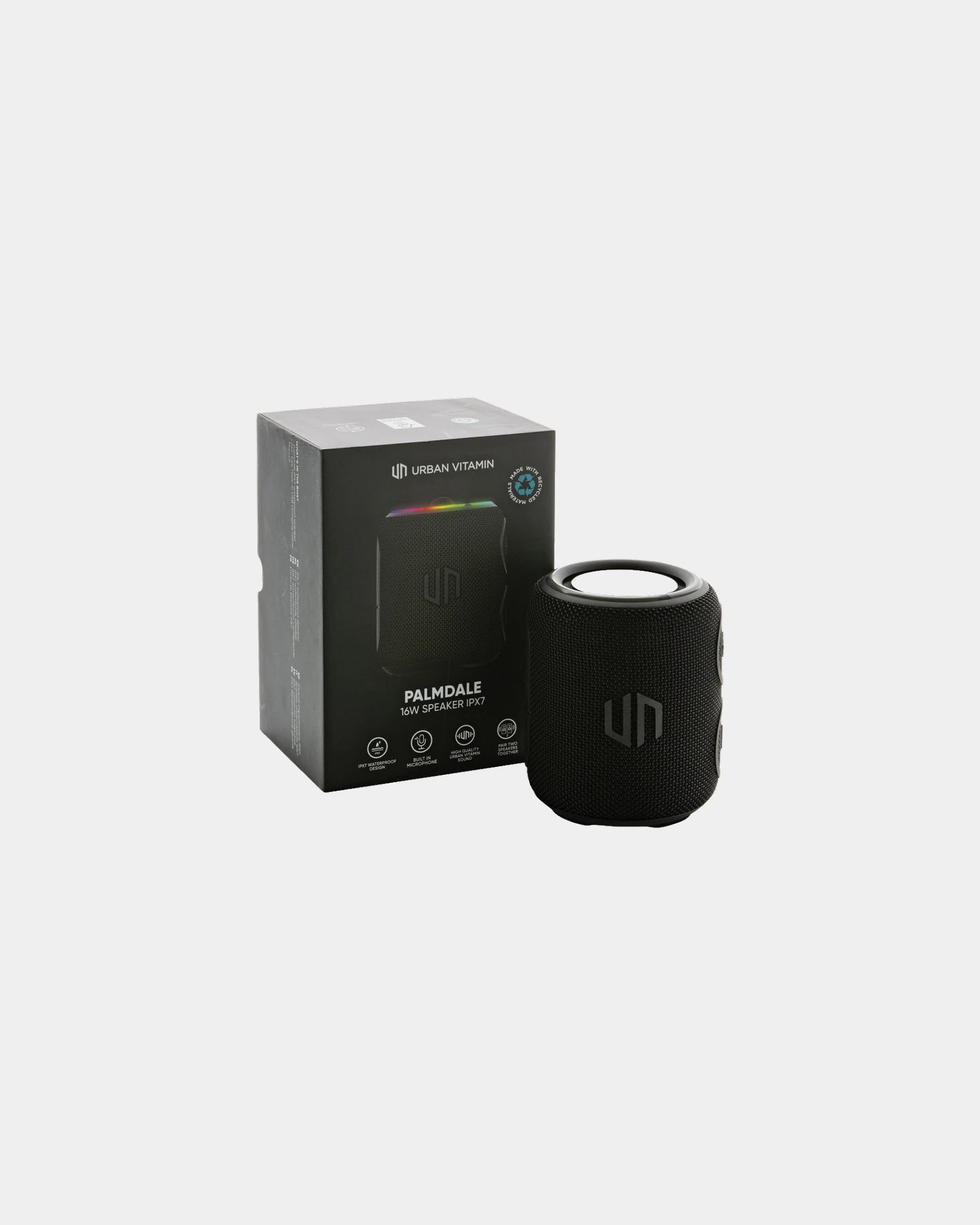 Głośnik 16W Urban Vitamin Palmdale z plastiku z recyklingu z grawerem