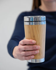 Kubek z bambusa z podwójną ścianką 450 ml z nadrukiem - 6