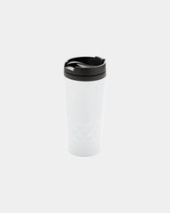 Kubek geometryczny ze stali nierdzewnej 300 ml z nadrukiem - Biały