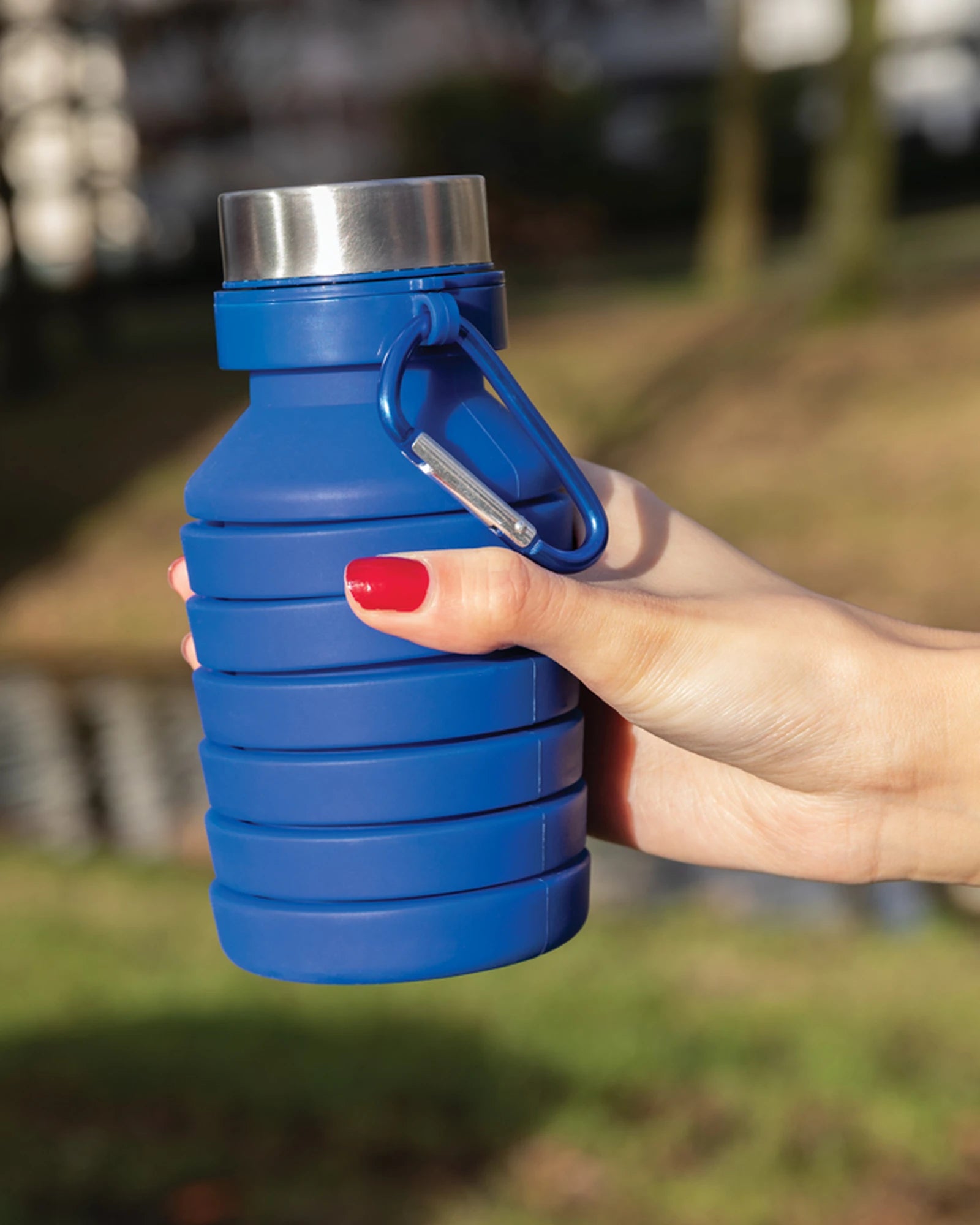 Szczelna składana butelka silikonowa 550 ml z nadrukiem - 11