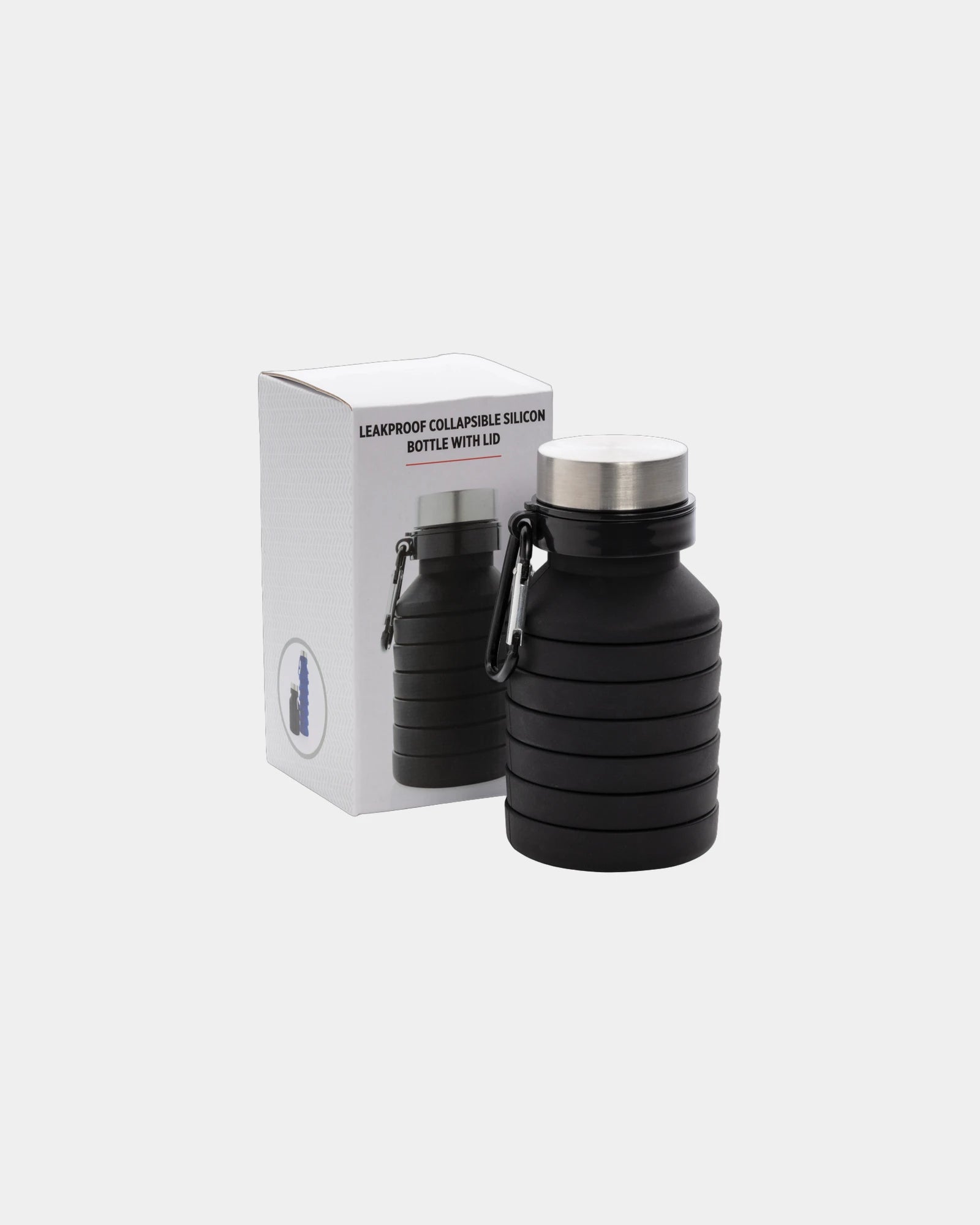 Szczelna składana butelka silikonowa 550 ml z nadrukiem - 3
