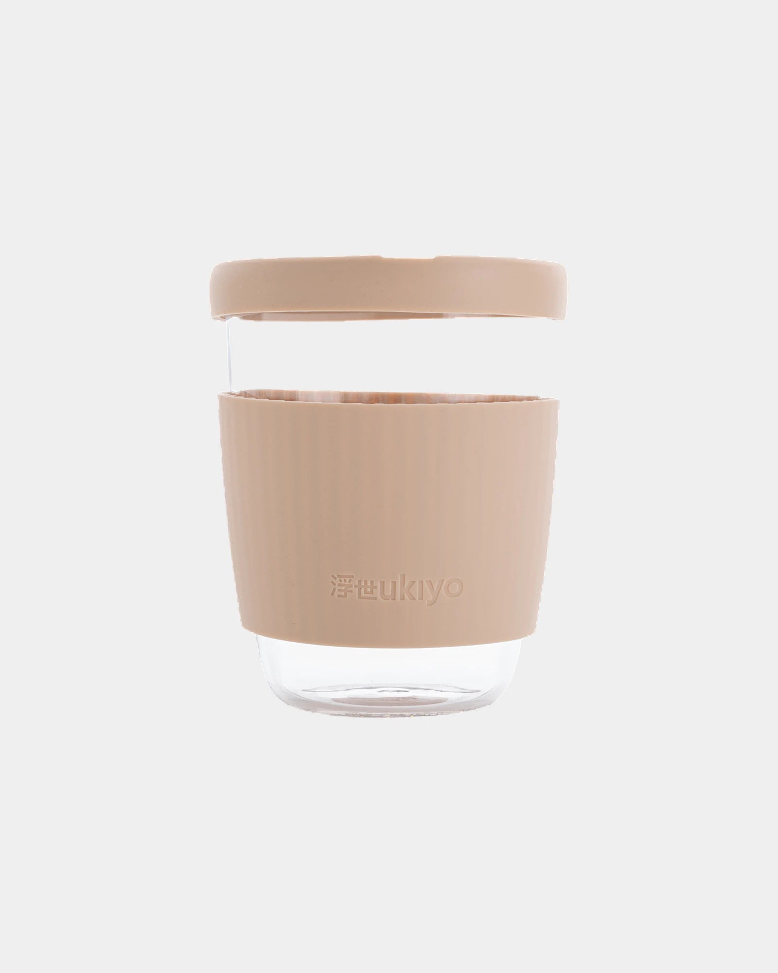 Szklanka borokrzemowa 360 ml z pokrywką Ukiyo z nadrukiem