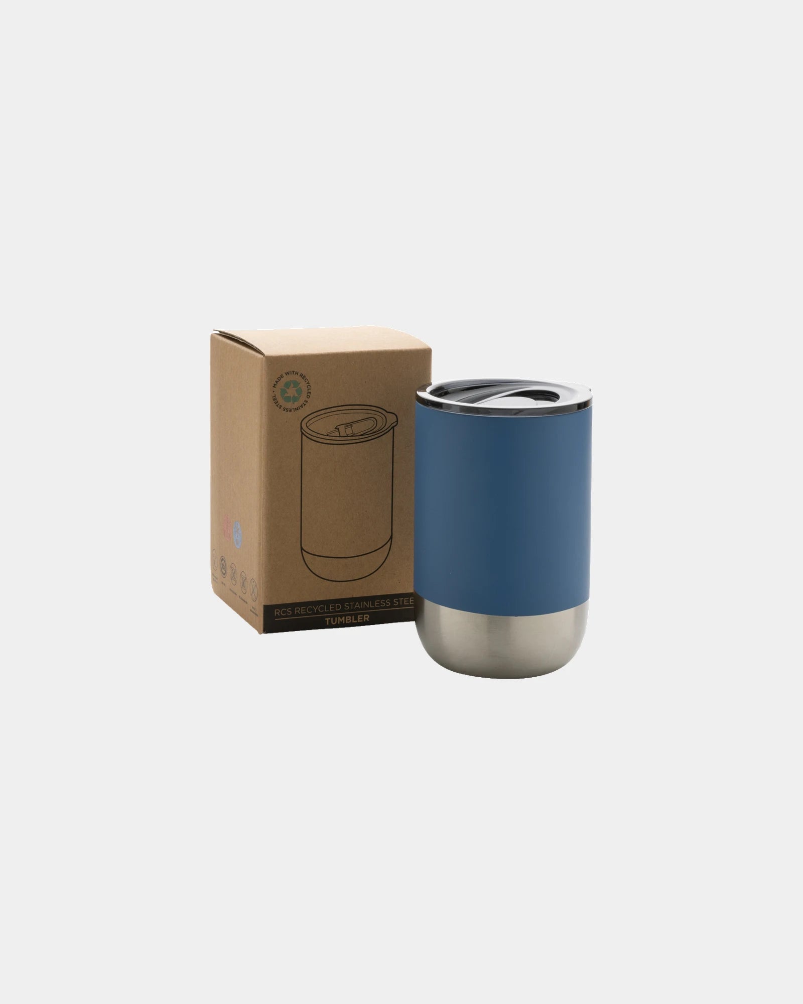 Kubek ze stali nierdzewnej z recyklingu 360 ml z nadrukiem