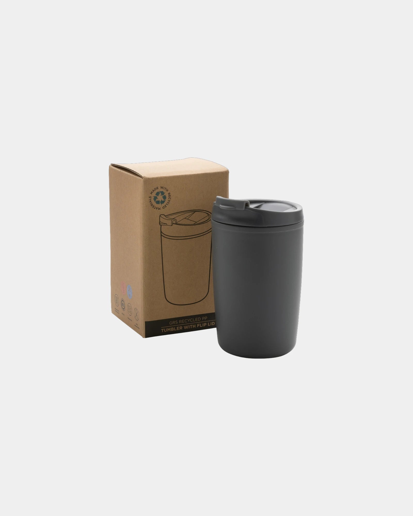 Kubek z PP z recyklingu GRS 300 ml z wieczkiem z nadrukiem - 5