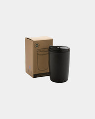 Kubek z PP z recyklingu GRS 300 ml z wieczkiem z nadrukiem - 1