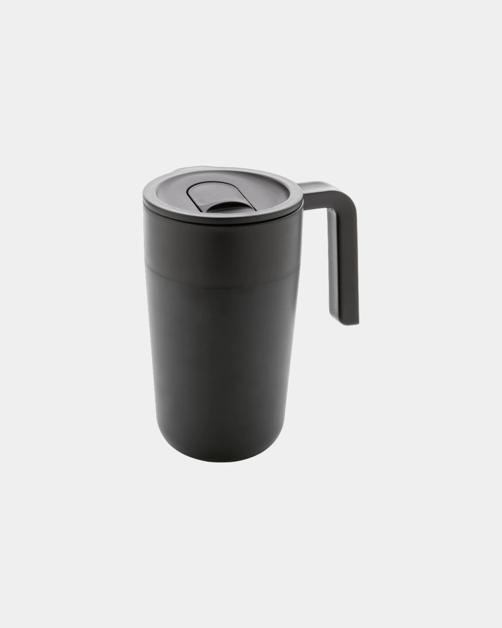 Kubek ze stali nierdzewnej i PP z recyklingu GRS 480 ml z nadrukiem - Czarny