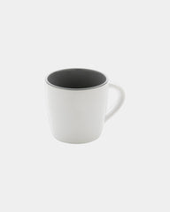 Kubek ceramiczny 300 ml z kolorowym wnętrzem z nadrukiem - Biały