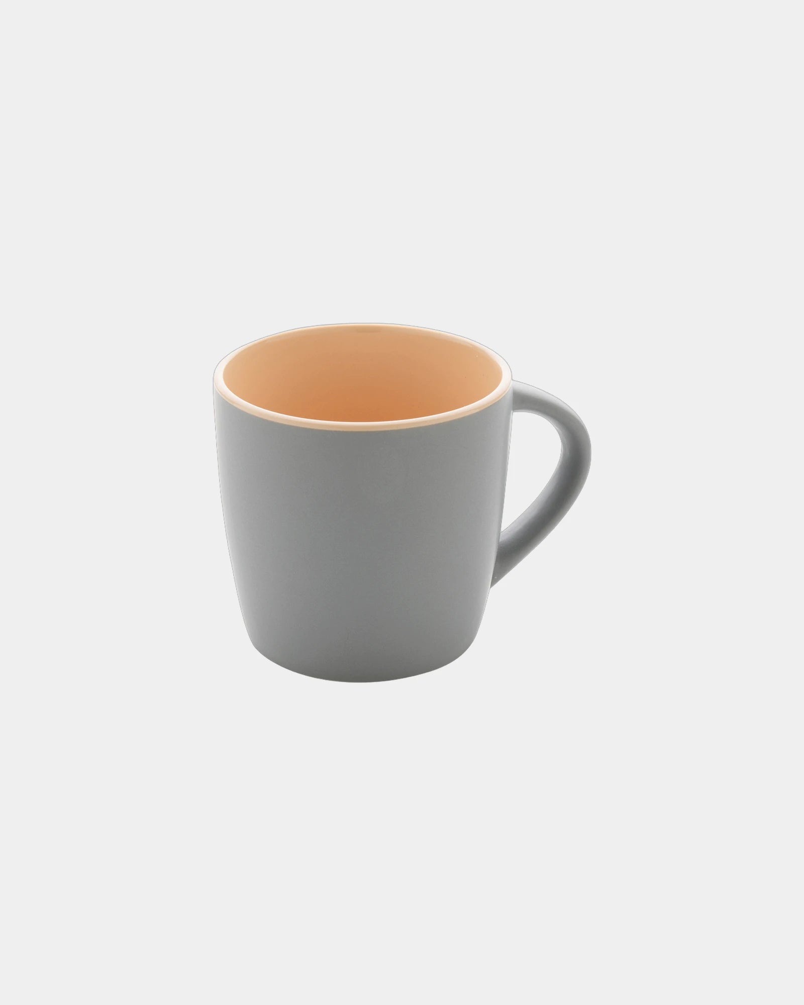 Kubek ceramiczny 300 ml z kolorowym wnętrzem z nadrukiem - Brązowy