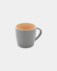 Kubek ceramiczny 300 ml z kolorowym wnętrzem z nadrukiem - Brązowy