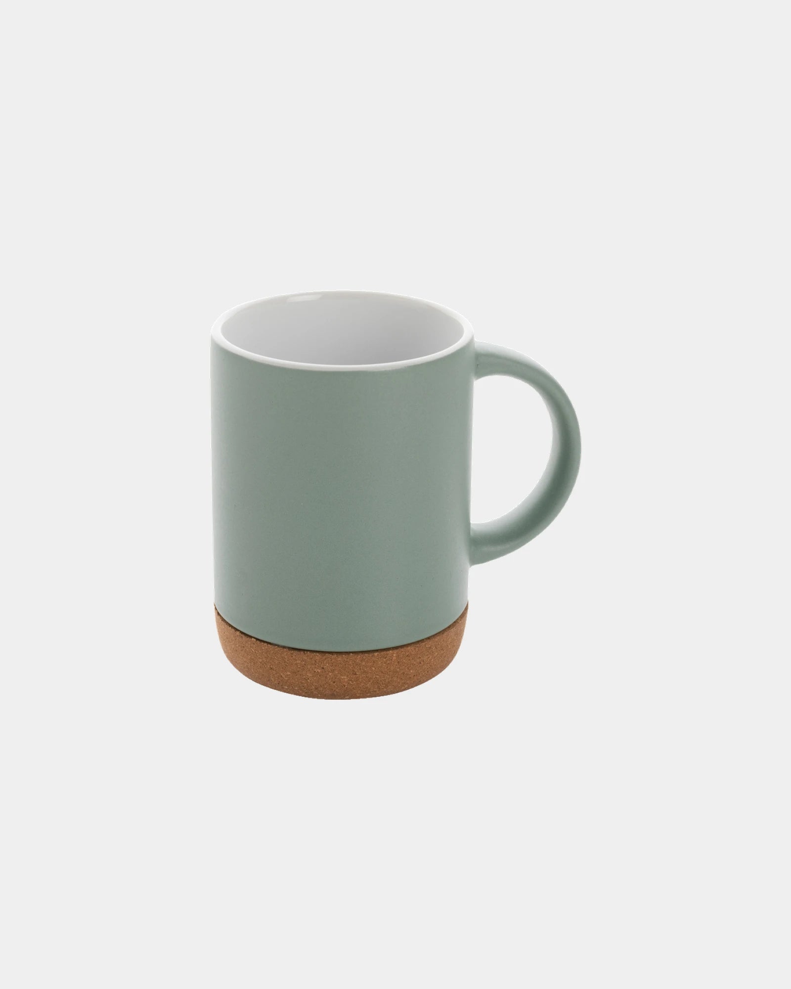 Kubek ceramiczny 280 ml z podstawą korkową z nadrukiem - Zielony