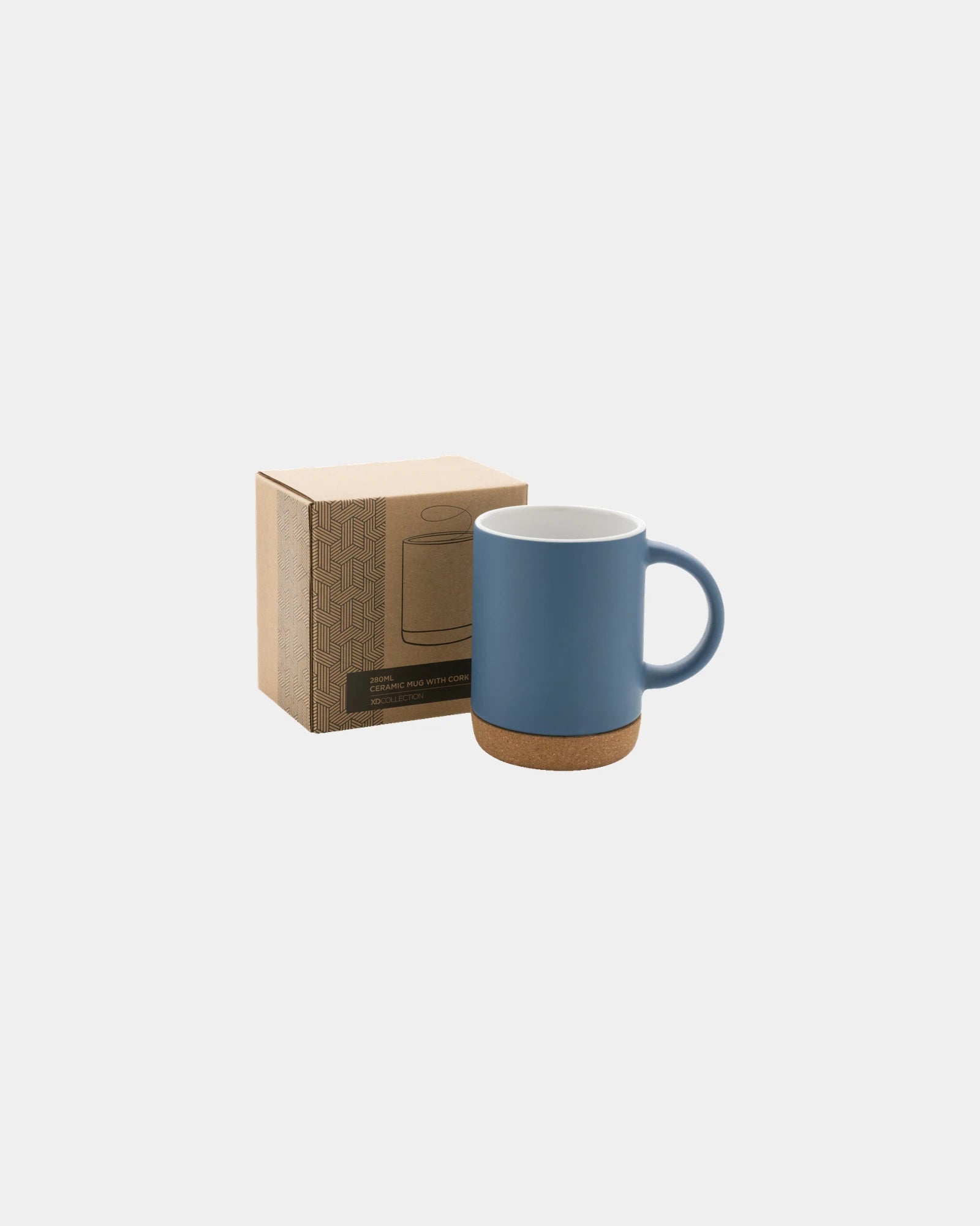 Kubek ceramiczny 280 ml z podstawą korkową z nadrukiem