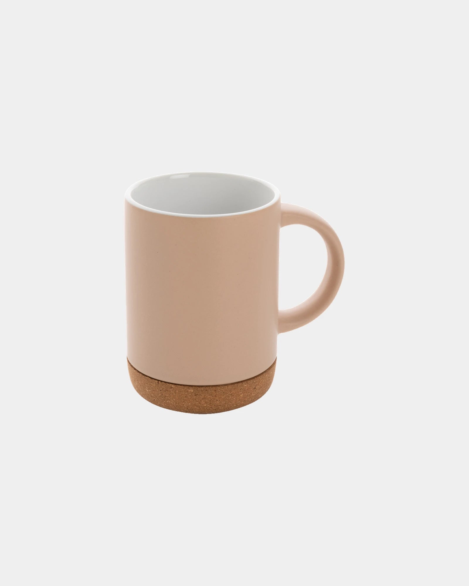 Kubek ceramiczny 280 ml z podstawą korkową z nadrukiem - Brązowy