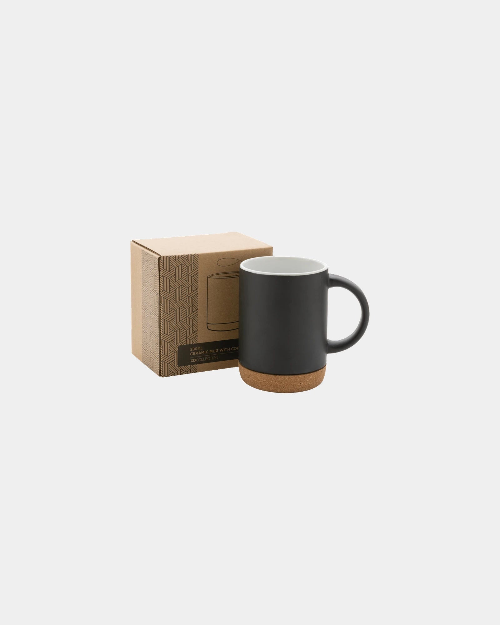 Kubek ceramiczny 280 ml z podstawą korkową z nadrukiem