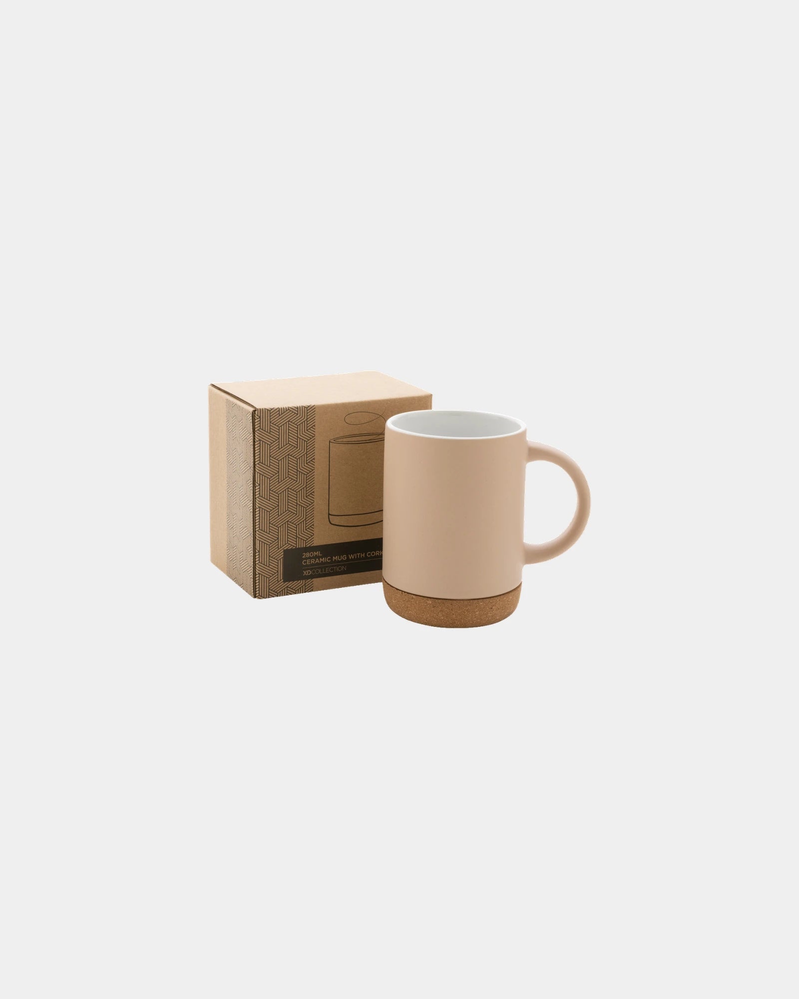 Kubek ceramiczny 280 ml z podstawą korkową z nadrukiem