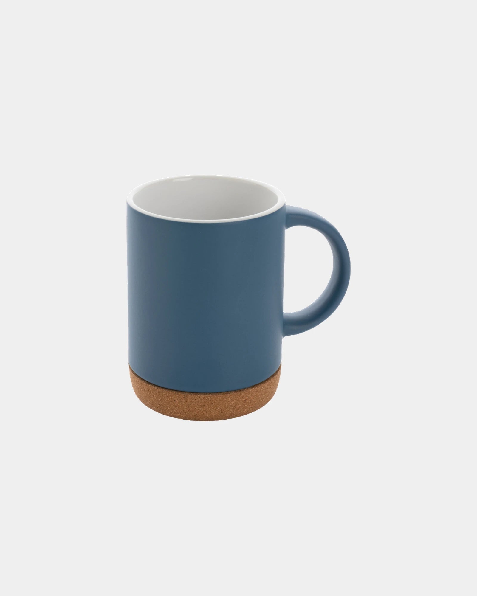 Kubek ceramiczny 280 ml z podstawą korkową z nadrukiem - Niebieski