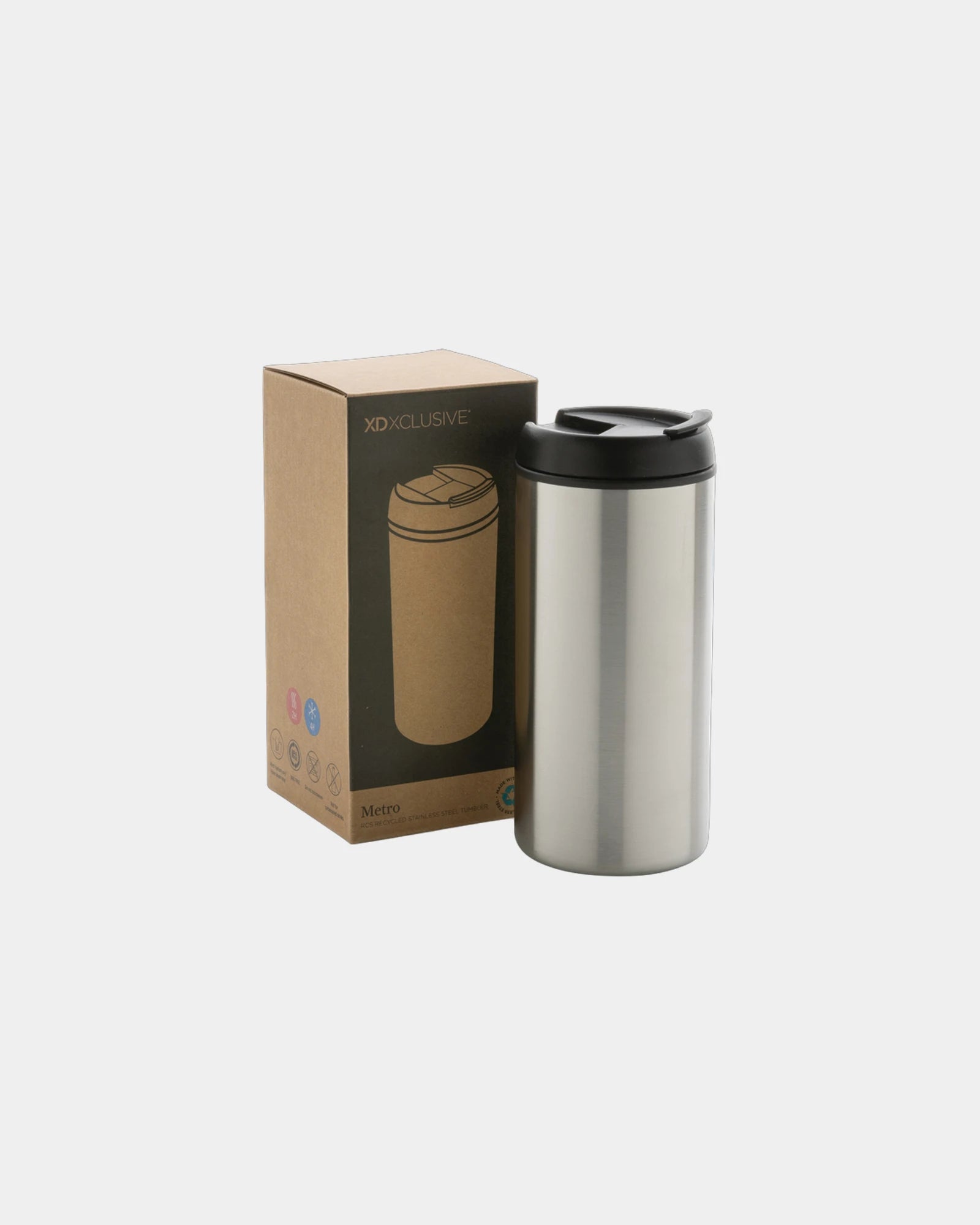 Kubek ze stali nierdzewnej z recyklingu 300 ml z nadrukiem - 9