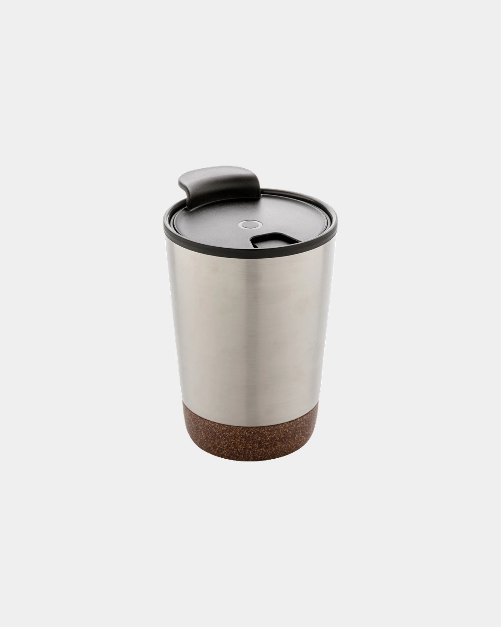 Kubek do kawy korkowy ze stali nierdzewnej 300 ml z nadrukiem - Srebrny