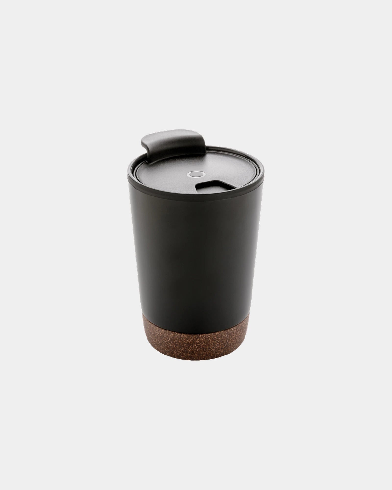 Kubek do kawy korkowy ze stali nierdzewnej 300 ml z nadrukiem - Czarny
