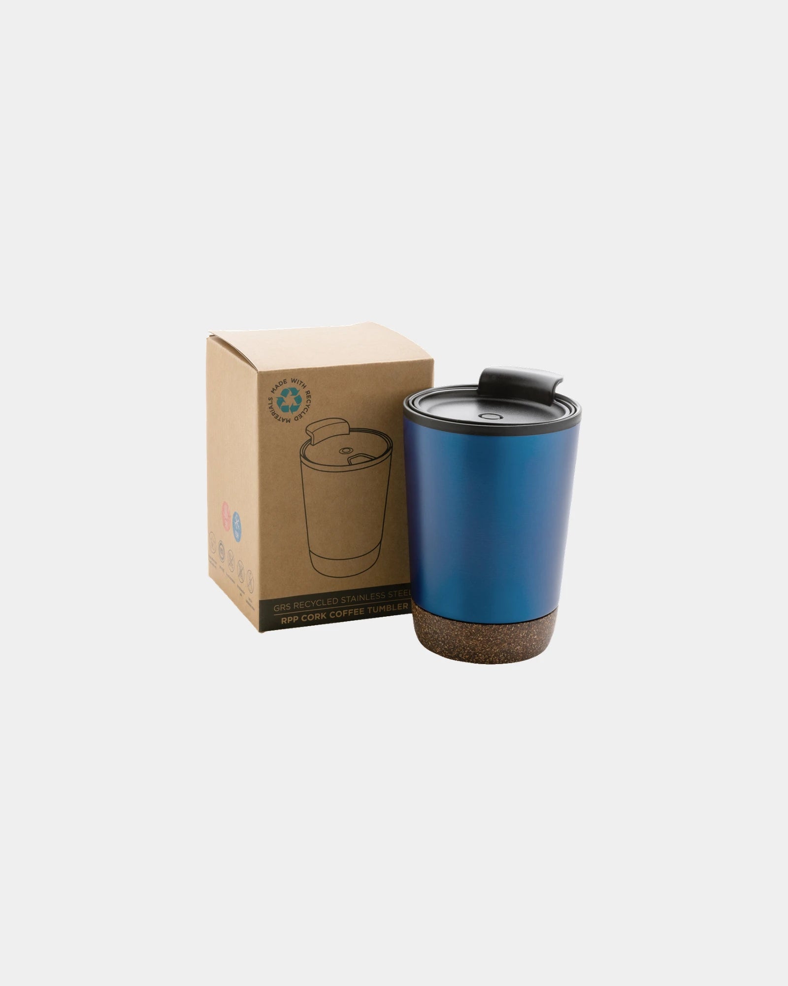 Kubek do kawy korkowy ze stali nierdzewnej 300 ml z nadrukiem