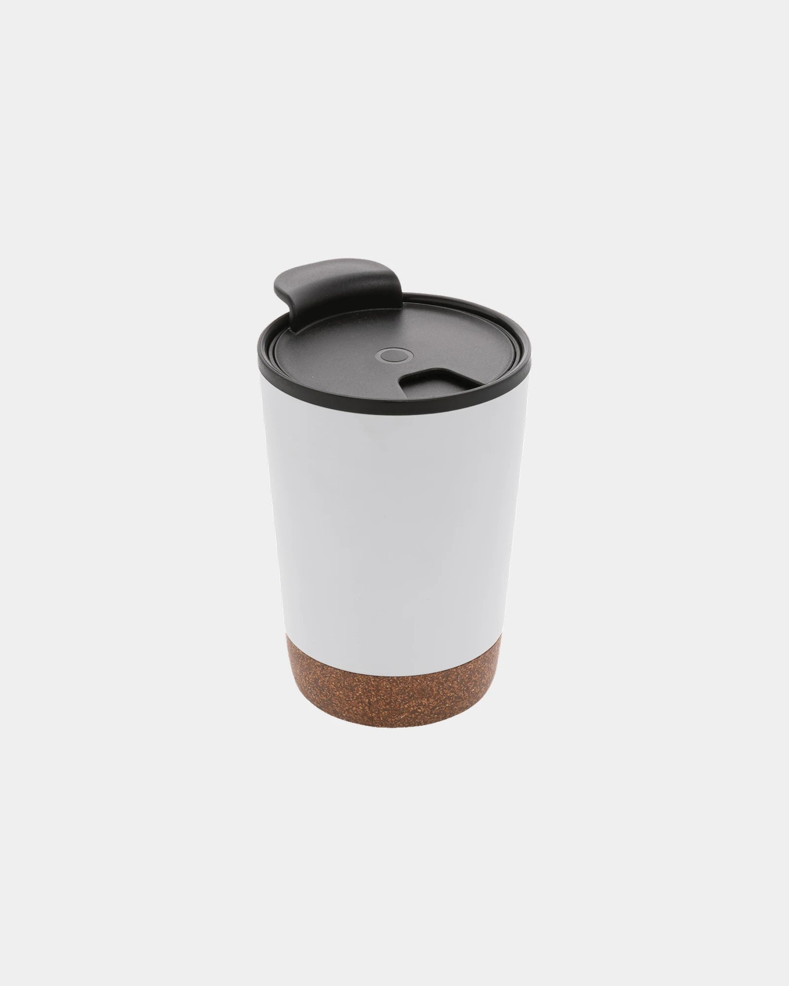 Kubek do kawy korkowy ze stali nierdzewnej 300 ml z nadrukiem - Biały