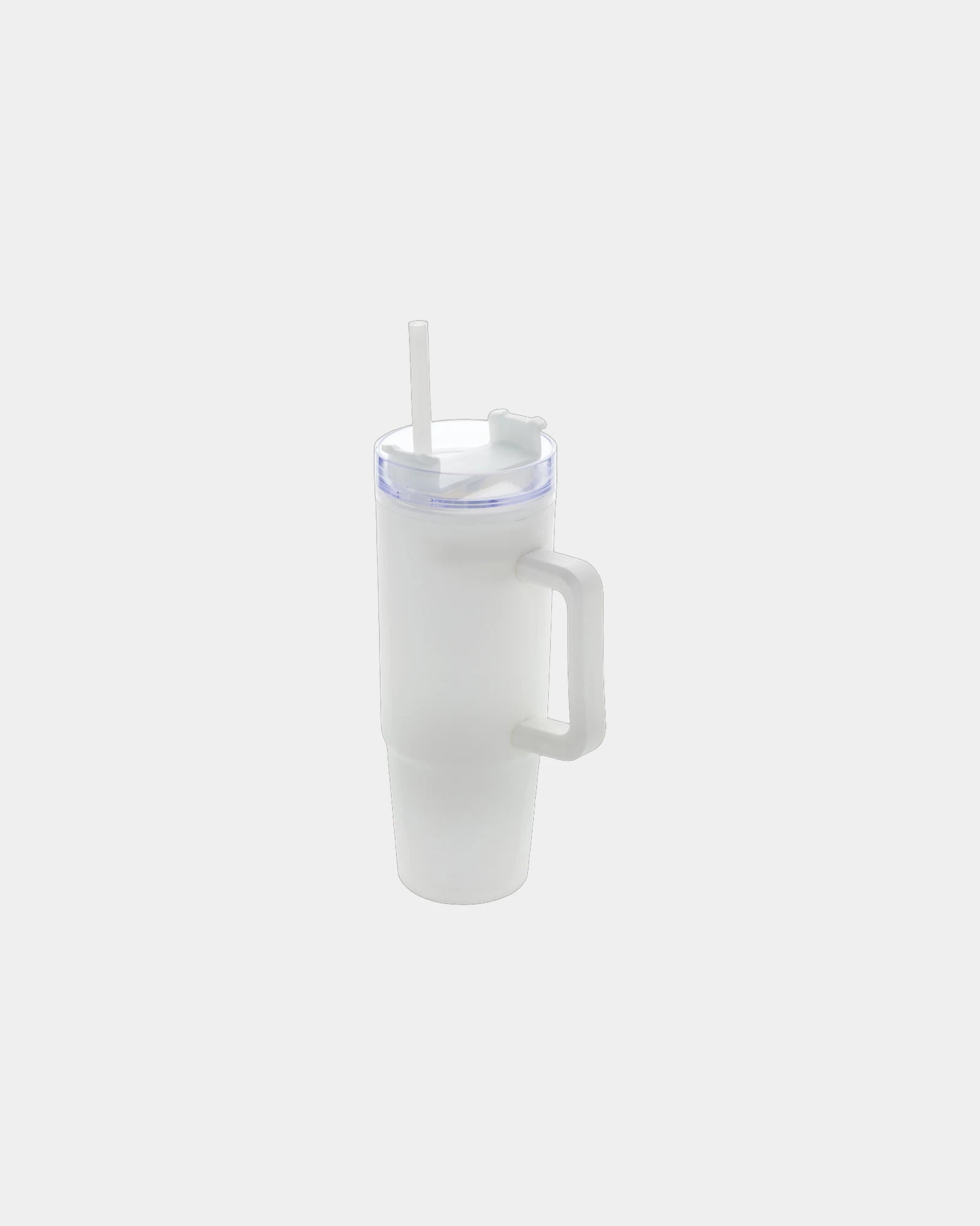 Kubek 750 ml z plastiku z recyklingu Tana z nadrukiem - Biały