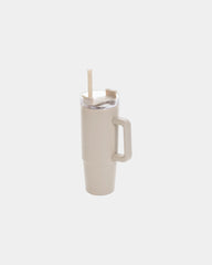 Kubek 750 ml z plastiku z recyklingu Tana z nadrukiem - Beżowy