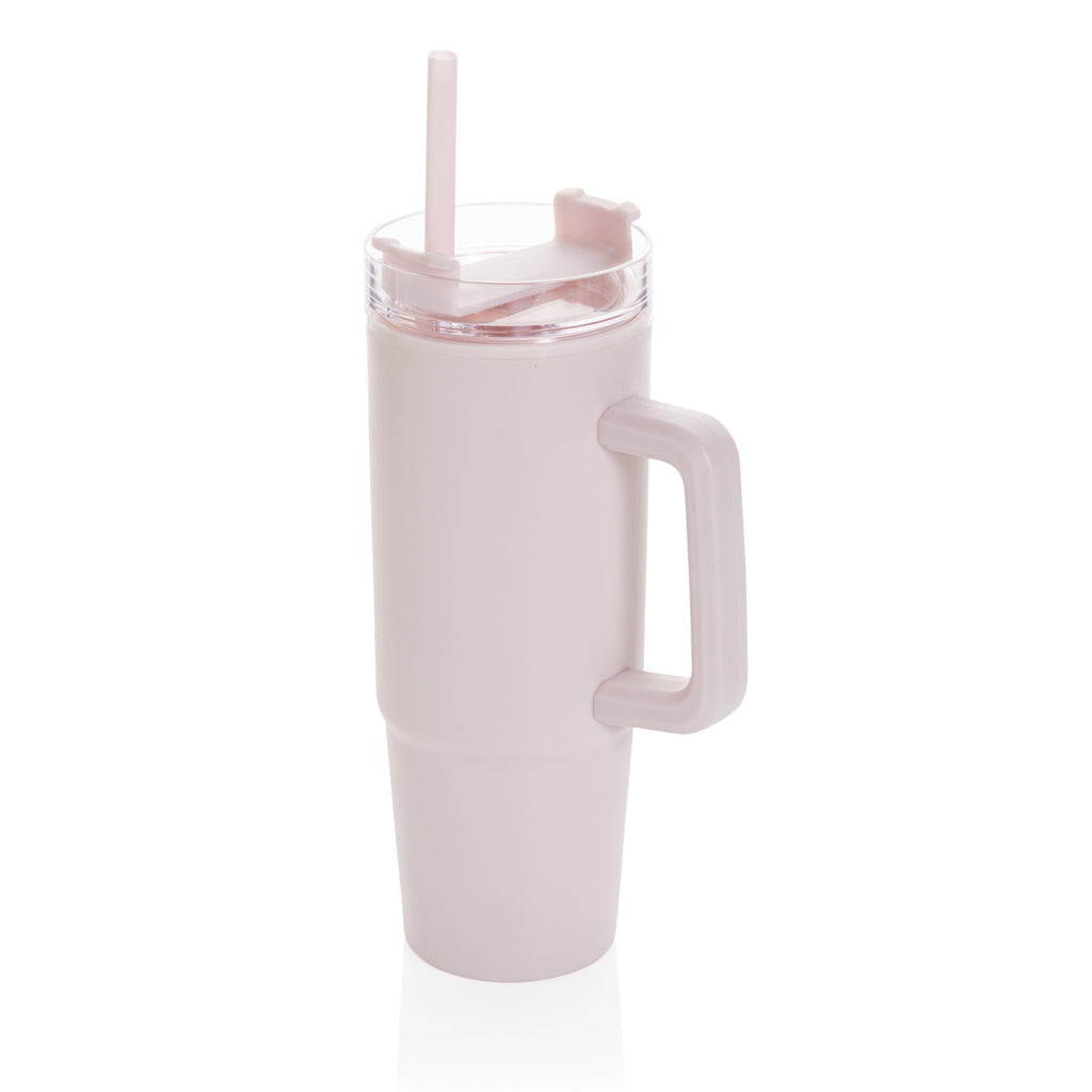 Kubek 750 ml z plastiku z recyklingu Tana z nadrukiem - Różowy