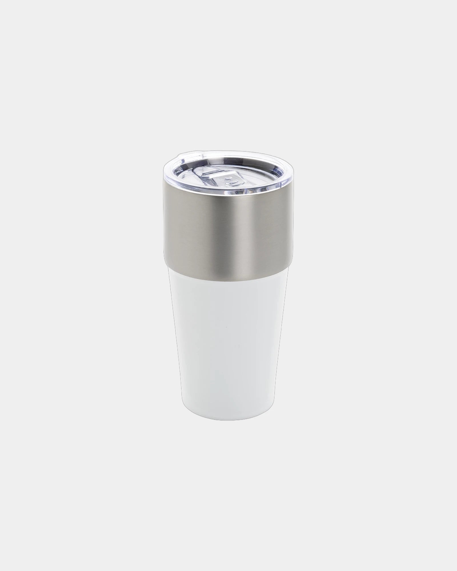 Kubek termiczny 500 ml ze stali z recyklingu RCS z nadrukiem - Biały