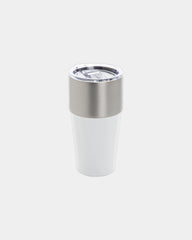 Kubek termiczny 500 ml ze stali z recyklingu RCS z nadrukiem - Biały