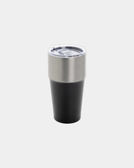 Kubek termiczny 500 ml ze stali z recyklingu RCS z nadrukiem - Czarny