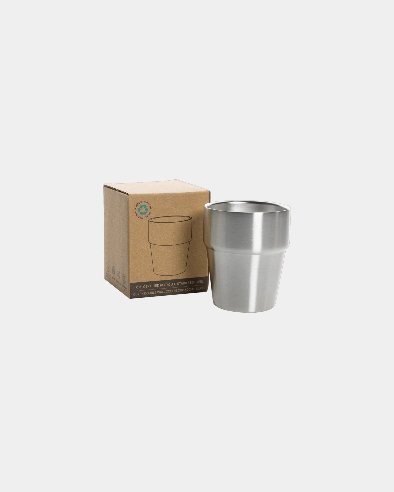 Kubek do kawy ze stali nierdzewnej z recyklingu 300 ml z nadrukiem - 1