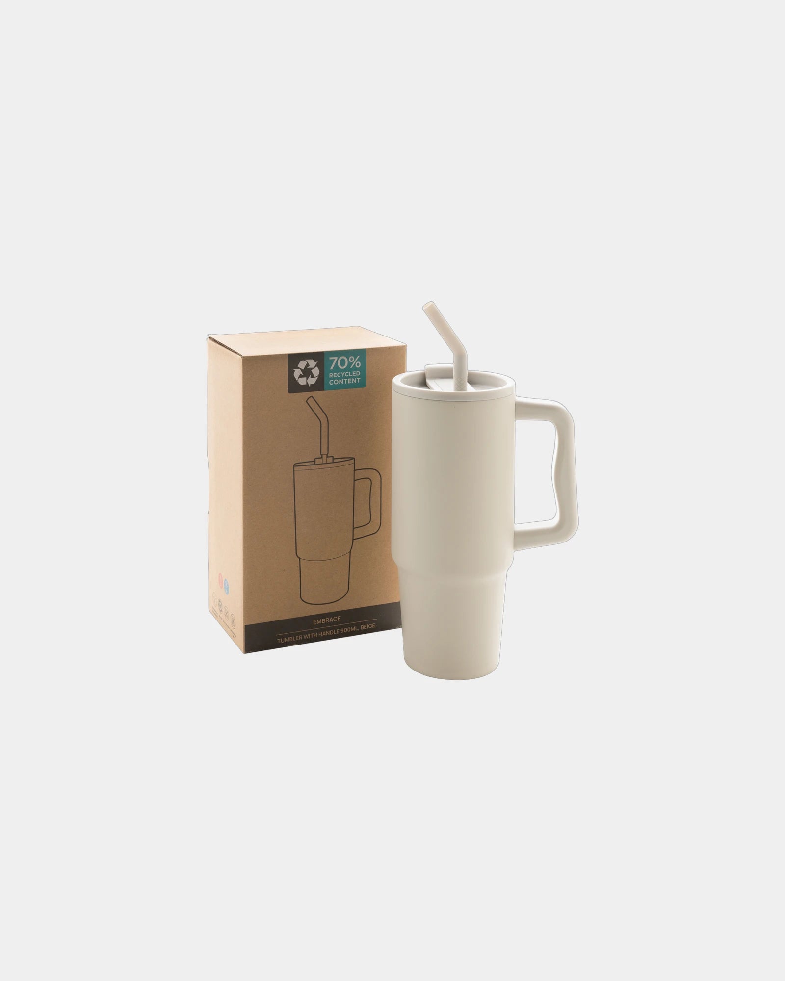 Kubek termiczny ze stali nierdzewnej z recyklingu 900 ml z nadrukiem - 41