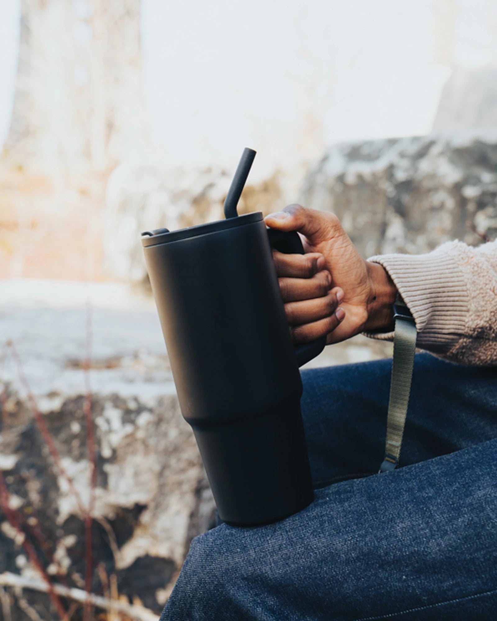 Kubek termiczny ze stali nierdzewnej z recyklingu 900 ml z nadrukiem - 7