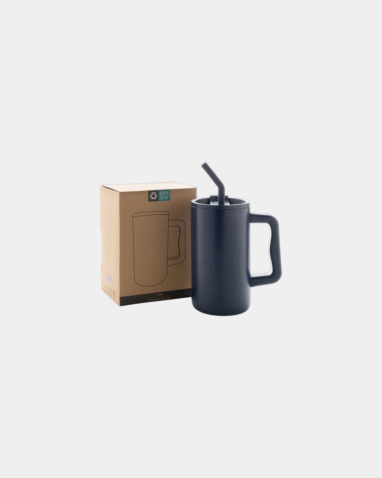 Kubek Cube 800 ml ze stali nierdzewnej z recyklingu z nadrukiem - 34