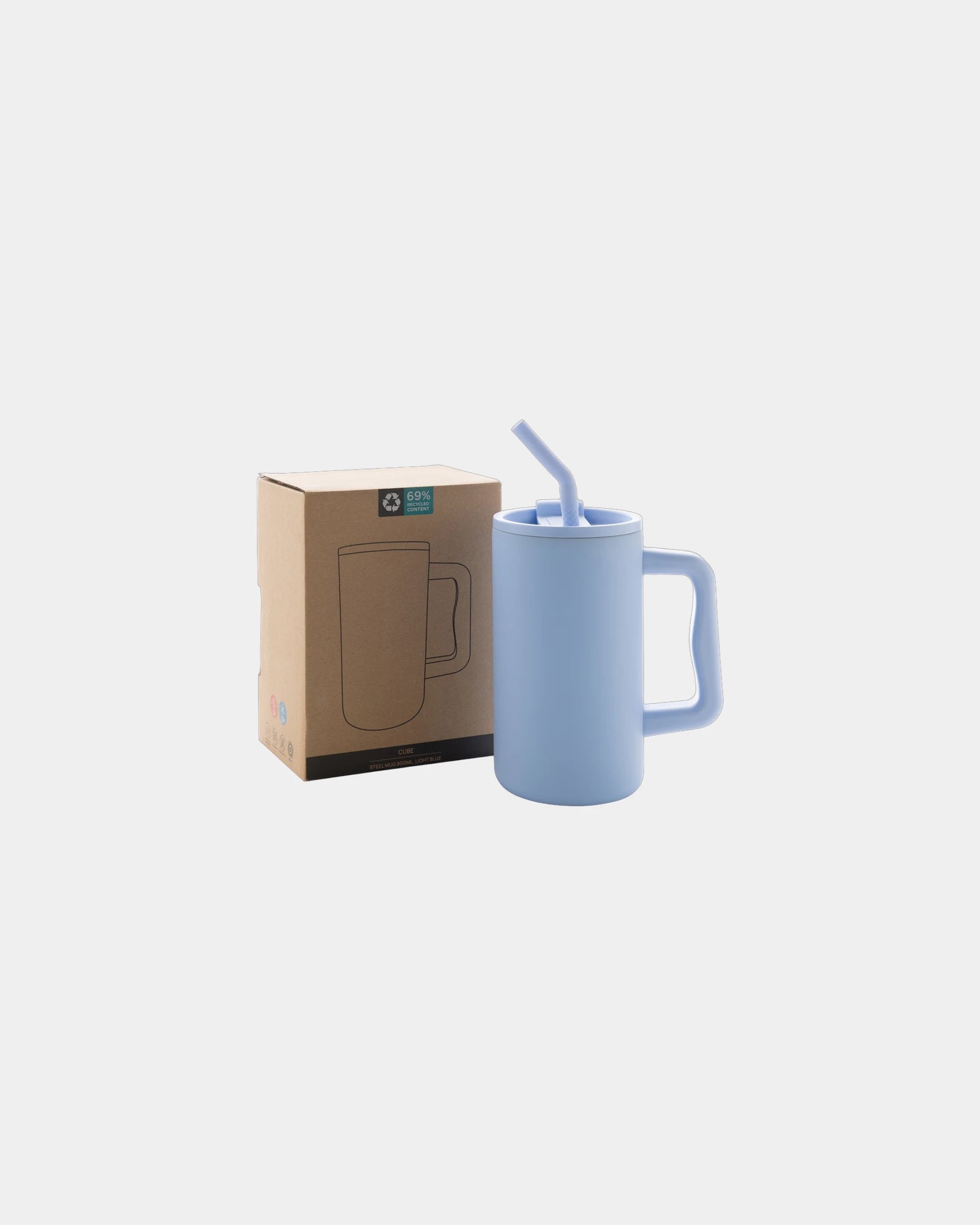 Kubek Cube 800 ml ze stali nierdzewnej z recyklingu z nadrukiem - 18
