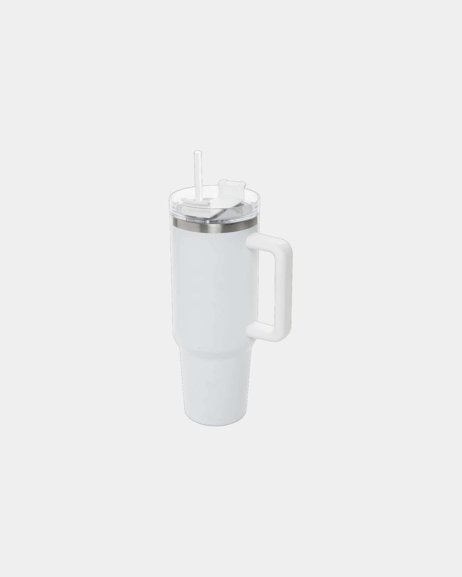 Kubek ze stali z recyklingu 1,2 l Peakflow z nadrukiem - Biały